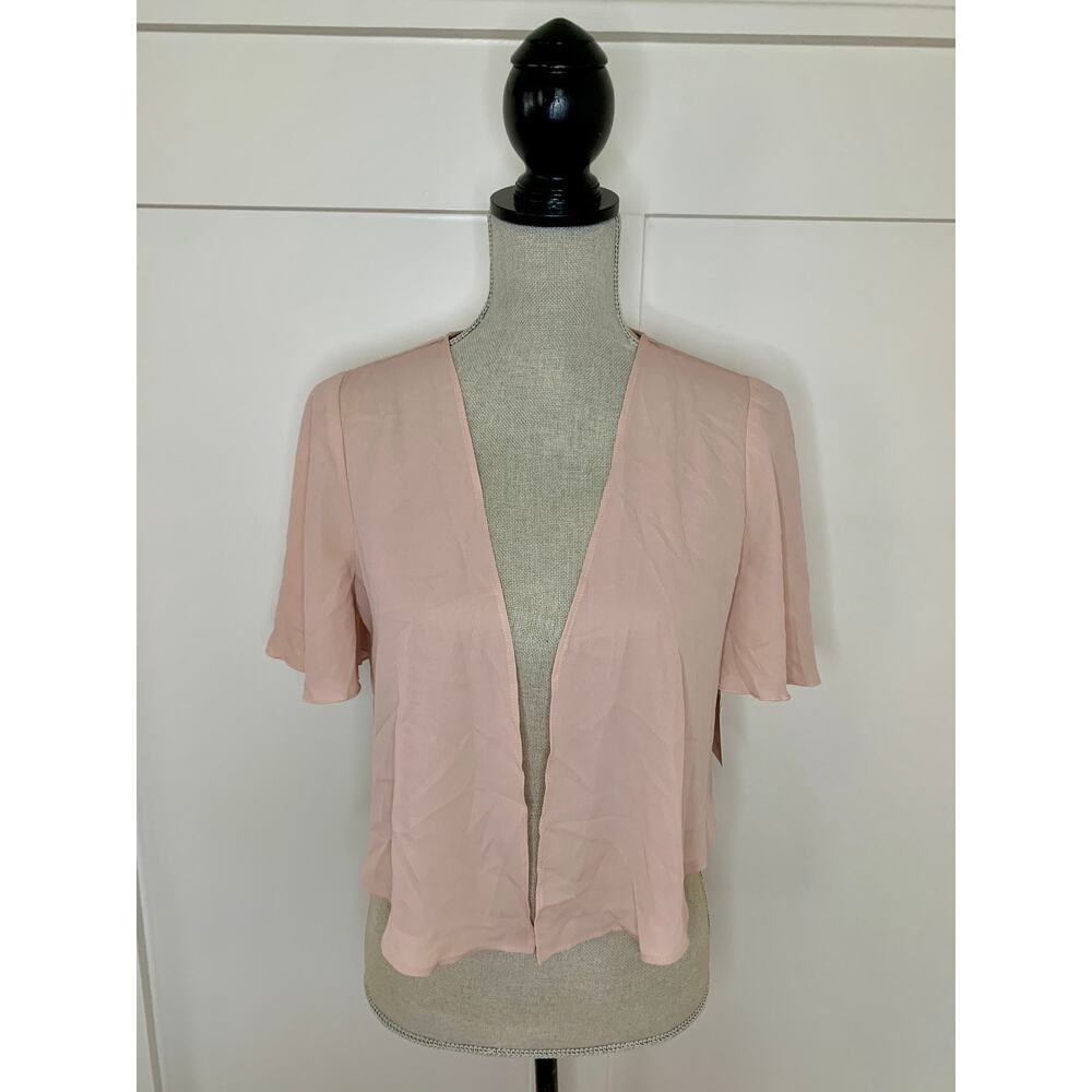 Show Me Your Mumu Crop Top in Blush Pink Small Open Front Classic Beach Summer